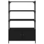 Librería de 3 estantes madera ingeniería negro 70x30x109,5 cm de , Librerías y estanterías - Ref: Foro24-838993, Precio: 68,4...