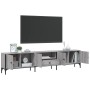 Mueble de TV cajón madera ingeniería gris Sonoma 200x25x44 cm de , Muebles TV - Ref: Foro24-838991, Precio: 101,36 €, Descuen...