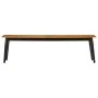 Banco madera maciza de mango y hierro 160x40x45 cm by , Dining and kitchen benches - Ref: Foro24-356979, Price: 192,70 €, Dis...