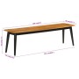 Banco madera maciza de mango y hierro 160x40x45 cm de , Bancos de comedor y cocina - Ref: Foro24-356979, Precio: 195,95 €, De...