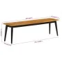 Banco madera maciza de mango y hierro 160x40x45 cm by , Dining and kitchen benches - Ref: Foro24-356979, Price: 192,70 €, Dis...