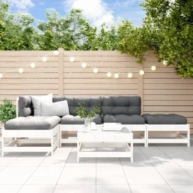 Juego de muebles de jardín 6 piezas madera maciza pino blanco by , Garden sets - Ref: Foro24-3186313, Price: 416,85 €, Discou...