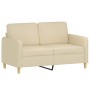 Sofá de 2 plazas con cojines tela color crema 120 cm de , Sofás - Ref: Foro24-3200903, Precio: 221,36 €, Descuento: %