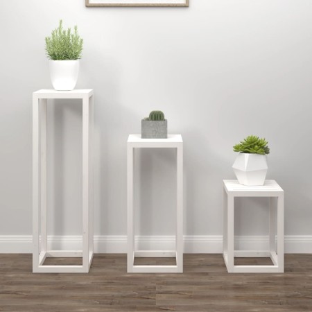 Set de bar 3 piezas madera maciza de pino blanco de , Soportes para macetas - Ref: Foro24-822268, Precio: 109,18 €, Descuento: %