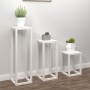 Set de bar 3 piezas madera maciza de pino blanco de , Soportes para macetas - Ref: Foro24-822268, Precio: 109,18 €, Descuento: %