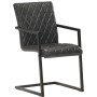 Sillas voladizas de comedor 6 unidades cuero auténtico negro de , Sillas de comedor - Ref: Foro24-3057795, Precio: 879,55 €, ...