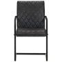 Sillas voladizas de comedor 6 unidades cuero auténtico negro de , Sillas de comedor - Ref: Foro24-3057795, Precio: 879,55 €, ...