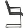 Sillas voladizas de comedor 6 unidades cuero auténtico negro de , Sillas de comedor - Ref: Foro24-3057795, Precio: 865,60 €, ...