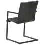 Sillas voladizas de comedor 6 unidades cuero auténtico negro de , Sillas de comedor - Ref: Foro24-3057795, Precio: 865,60 €, ...