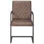 Sillas voladizas de comedor 4 unidades cuero auténtico marrón de , Sillas de comedor - Ref: Foro24-3059809, Precio: 584,04 €,...