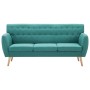 Sofá de 3 plazas tapizado de tela verde 172x70x82 cm de vidaXL, Sofás - Ref: Foro24-247128, Precio: 433,64 €, Descuento: %