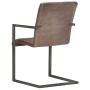 Sillas voladizas de comedor 2 unidades cuero auténtico marrón de , Sillas de comedor - Ref: Foro24-321845, Precio: 293,98 €, ...