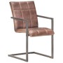 Silla voladiza comedor 2 uds cuero auténtico marrón envejecido de , Sillas de comedor - Ref: Foro24-321853, Precio: 284,20 €,...