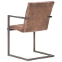 Silla voladiza comedor 2 uds cuero auténtico marrón envejecido de , Sillas de comedor - Ref: Foro24-321853, Precio: 284,20 €,...