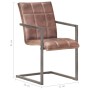 Silla voladiza comedor 2 uds cuero auténtico marrón envejecido de , Sillas de comedor - Ref: Foro24-321853, Precio: 284,20 €,...