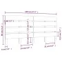 Cabecero madera maciza de pino blanco 120x3x80 cm de , Cabeceros y pies de cama - Ref: Foro24-821338, Precio: 52,09 €, Descue...