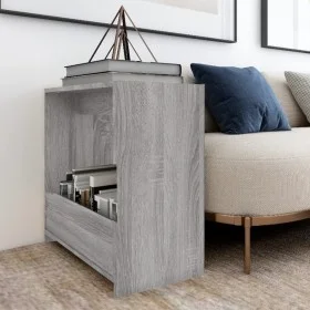 Mesa auxiliar madera contrachapada gris Sonoma 50x26x50 cm de , Mesas auxiliares - Ref: Foro24-826630, Precio: 32,40 €, Descu...
