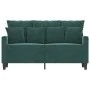 Dark green velvet 2-seater sofa 120 cm by , Sofas - Ref: Foro24-359295, Price: 243,80 €, Discount: %