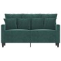 Sofá de 2 plazas de terciopelo verde oscuro 120 cm de , Sofás - Ref: Foro24-359295, Precio: 198,29 €, Descuento: %