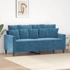 Sofá de 2 plazas terciopelo azul 140 cm de , Sofás - Ref: Foro24-359312, Precio: 217,36 €, Descuento: %