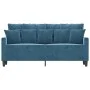 Sofá de 2 plazas terciopelo azul 140 cm de , Sofás - Ref: Foro24-359312, Precio: 217,36 €, Descuento: %