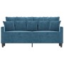 Sofá de 2 plazas terciopelo azul 140 cm de , Sofás - Ref: Foro24-359312, Precio: 221,61 €, Descuento: %