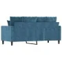 Sofá de 2 plazas terciopelo azul 140 cm de , Sofás - Ref: Foro24-359312, Precio: 217,36 €, Descuento: %