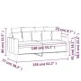 Sofá de 2 plazas terciopelo azul 140 cm de , Sofás - Ref: Foro24-359312, Precio: 217,36 €, Descuento: %