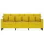 3-Sitzer-Sofa aus gelbem Samt, 180 cm von , Sofas - Ref: Foro24-359319, Preis: 258,88 €, Rabatt: %
