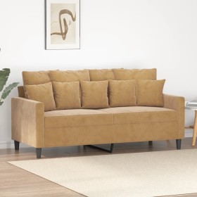 Sofá de 2 plazas terciopelo marrón 140 cm de , Sofás - Ref: Foro24-359310, Precio: 229,96 €, Descuento: %