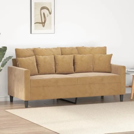 Sofá de 2 plazas terciopelo marrón 140 cm de , Sofás - Ref: Foro24-359310, Precio: 230,42 €, Descuento: %