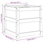 Jardinera madera maciza de pino blanco 50x50x50 cm de , Maceteros y jardineras - Ref: Foro24-837416, Precio: 62,05 €, Descuen...