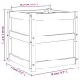 Jardinera madera maciza de pino blanco 50x50x50 cm de , Maceteros y jardineras - Ref: Foro24-837416, Precio: 61,54 €, Descuen...