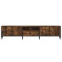 Mueble de TV cajón madera ingeniería roble ahumado 200x25x44 cm de , Muebles TV - Ref: Foro24-838990, Precio: 128,54 €, Descu...