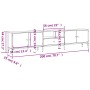 Mueble de TV cajón madera ingeniería roble marrón 200x25x44 cm de , Muebles TV - Ref: Foro24-838992, Precio: 150,42 €, Descue...