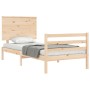 Estructura de cama individual con cabecero madera maciza de , Camas y somieres - Ref: Foro24-3195181, Precio: 91,20 €, Descue...