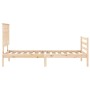 Estructura de cama individual con cabecero madera maciza de , Camas y somieres - Ref: Foro24-3195181, Precio: 91,20 €, Descue...