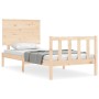Estructura de cama individual con cabecero madera maciza de , Camas y somieres - Ref: Foro24-3193361, Precio: 91,32 €, Descue...