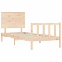 Estructura de cama individual con cabecero madera maciza de , Camas y somieres - Ref: Foro24-3193361, Precio: 91,32 €, Descue...