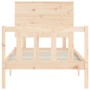 Estructura de cama individual con cabecero madera maciza de , Camas y somieres - Ref: Foro24-3193361, Precio: 91,32 €, Descue...