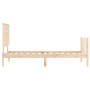 Estructura de cama individual con cabecero madera maciza de , Camas y somieres - Ref: Foro24-3193361, Precio: 91,32 €, Descue...