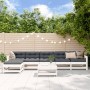 Juego de muebles de jardín 7 pzas madera maciza de pino blanco de , Conjuntos de jardín - Ref: Foro24-3186418, Precio: 469,67...