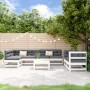 Juego de muebles de jardín 8 piezas madera maciza pino blanco de , Conjuntos de jardín - Ref: Foro24-3186453, Precio: 508,04 ...