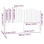 Cabecero de cama madera maciza de pino 186x4x110 cm de , Cabeceros y pies de cama - Ref: Foro24-818485, Precio: 81,71 €, Desc...