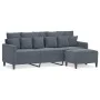 3-Sitzer-Sofa mit dunkelgrauem Samthocker 180 cm von , Sofas - Ref: Foro24-3201108, Preis: 296,67 €, Rabatt: %