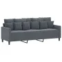 3-Sitzer-Sofa mit dunkelgrauem Samthocker 180 cm von , Sofas - Ref: Foro24-3201108, Preis: 296,67 €, Rabatt: %