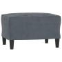 Sofá de 3 plazas con taburete de terciopelo gris oscuro 180 cm de , Sofás - Ref: Foro24-3201108, Precio: 285,48 €, Descuento: %