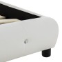Cama con colchón viscoelástico cuero sintético blanco 90x200 cm de , Camas y somieres - Ref: Foro24-277554, Precio: 342,71 €,...