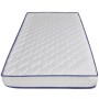 Cama con colchón viscoelástico cuero sintético blanco 90x200 cm de , Camas y somieres - Ref: Foro24-277554, Precio: 342,71 €,...