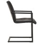 Sillas voladizas de comedor 2 unidades cuero auténtico negro de , Sillas de comedor - Ref: Foro24-321848, Precio: 299,61 €, D...